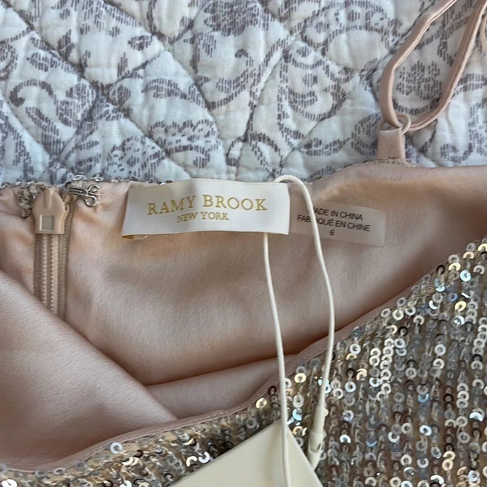 Ramy Brook Gold Sequin Maxi Dress - Picture 10 of 15